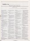 North Carolina Libraries, Vol. 49,  Index